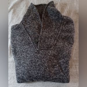 Old Navy Boys 8 Cowl v Neck Sweater warm winter size 8 medium dark heather grey